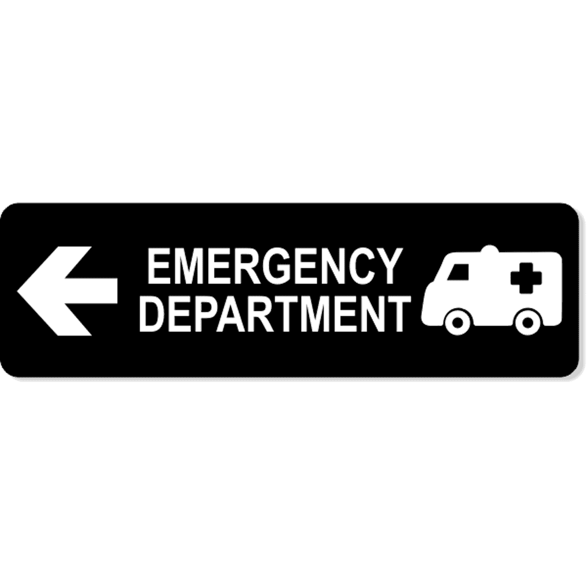 Emergency Department Left Sign