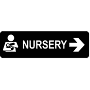 Nursery Right 3" x 10" Arrow Sign