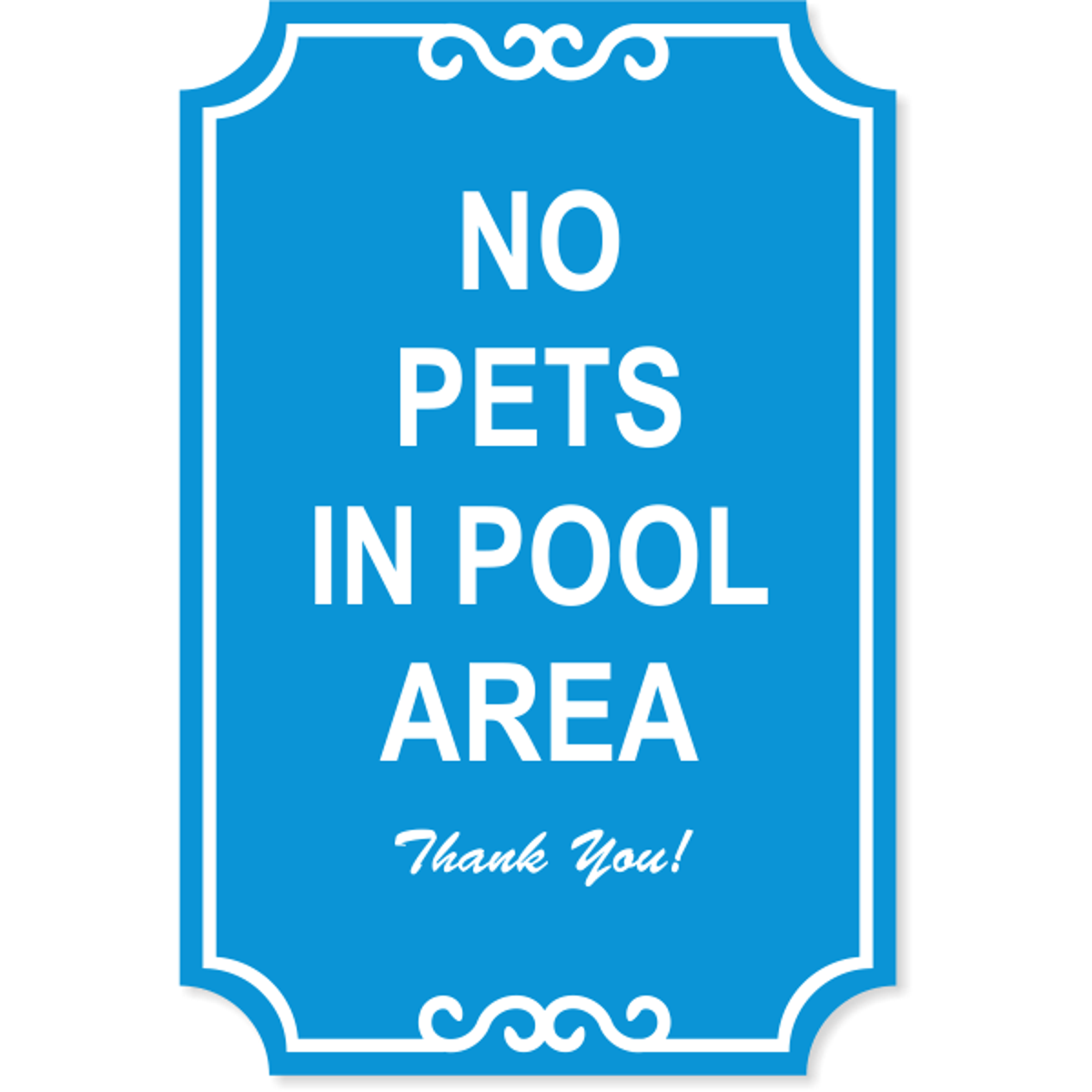 Pets in Pool Engraved Sign | 18" x 12"