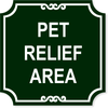 Pet Relief Engraved Plastic Sign | 12" x 12"