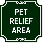 Pet Relief Engraved Plastic Sign | 12" x 12"