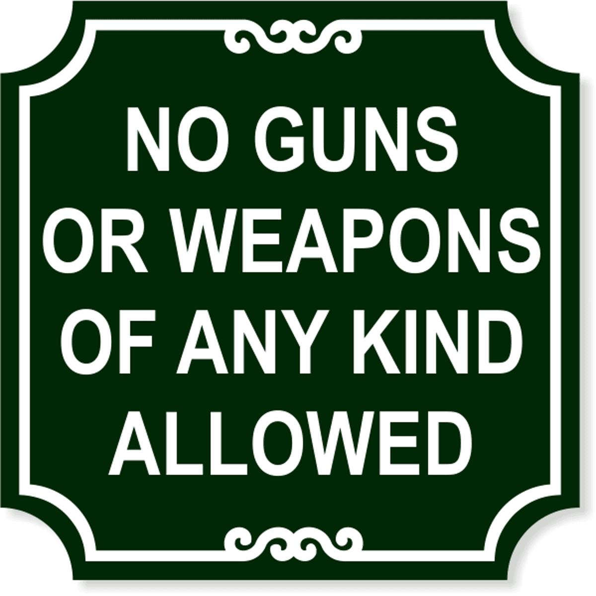No Weapons Sign