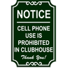 Cell Phone Ornate Engraved Plastic Sign | 18" x 12"