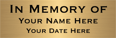 In Memory Of Brass Plates | 2" x 6"