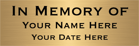 In Memory Of 2" x 6" Brass Plates