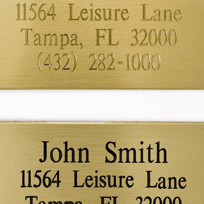 In Memory Of 2" x 6" Brass Plates - alternate view