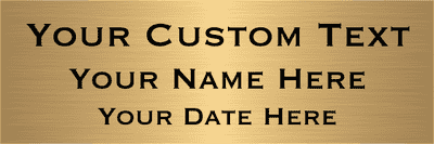 Custom Three Line Brass Plates | 2" x 6"