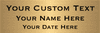 Custom Three Line Brass Plates | 2" x 6"