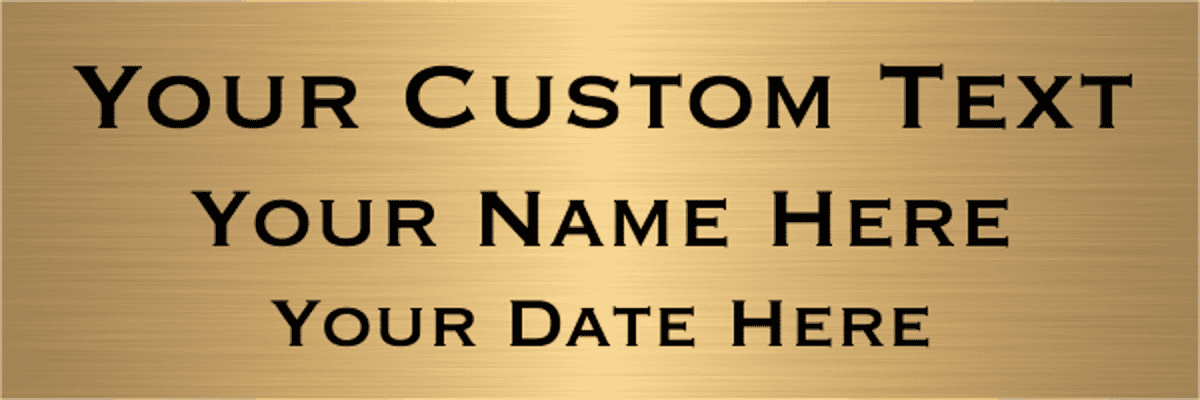 Custom Three Line Brass Plates | 2" x 6"