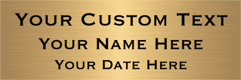 Custom Three Lines 2" x 6" Brass Plates