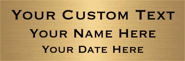 Custom Three Lines 2" x 6" Brass Plates