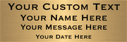Custom Four Lines 2" x 6" Brass Plates
