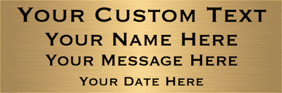 Custom Four Line Brass Sign