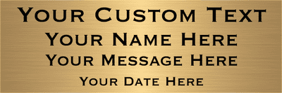 Custom Four Line Brass Sign