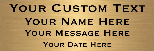 Custom Four Lines 2" x 6" Brass Plates
