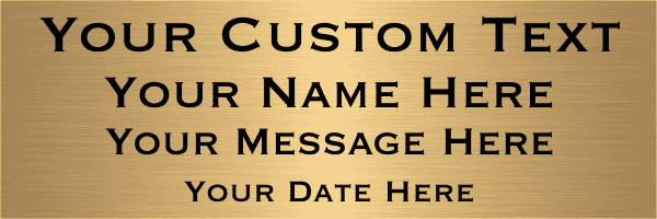 Custom Four Lines 2" x 6" Brass Plates
