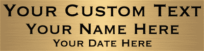 Three Line Custom Brass Plates | 2" x 8"
