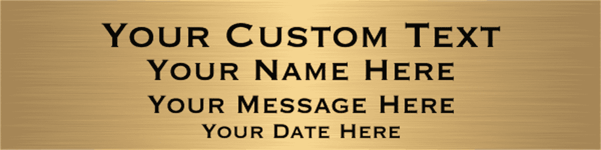 Four Line Custom Brass Sign
