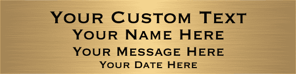 Custom Four Lines 2" x 8" Brass Plates