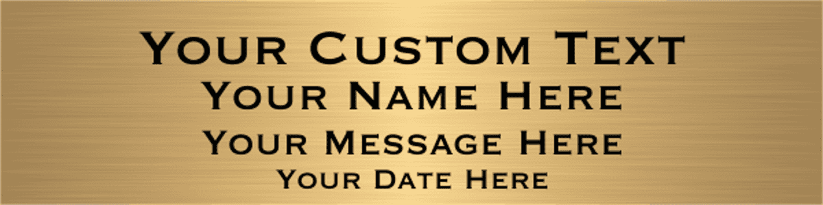 Four Line Custom Brass Sign