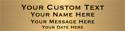 Four Line Custom Brass Sign