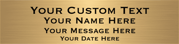 Custom Four Lines 2" x 8" Brass Plates