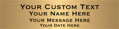 Custom Four Lines 2" x 8" Brass Plates