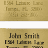 Example of oxidized and etched brass signs