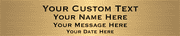 Custom Four Lines 2" x 10" Brass Plates