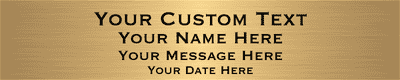 Custom Four Line Brass Plaque