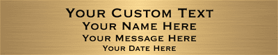 Custom Four Line Brass Plaque