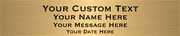 Custom Four Lines 2" x 10" Brass Plates