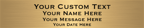 Custom Four Lines 2" x 10" Brass Plates