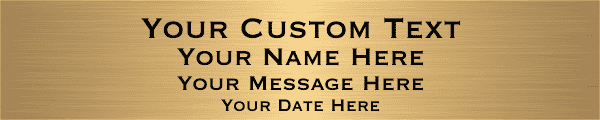 Custom Four Lines 2" x 10" Brass Plates