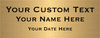 Custom Three Line Brass Plates | 3" x 8"
