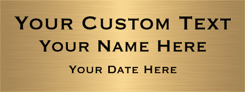 Custom Three Lines 3" x 8" Brass Plates