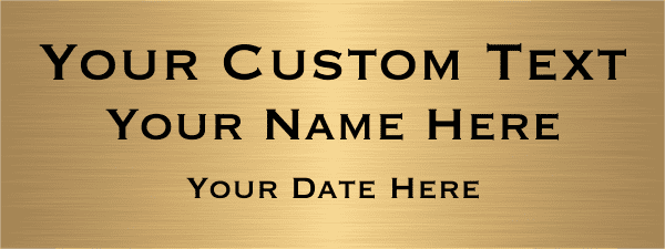 Custom Three Lines 3" x 8" Brass Plates