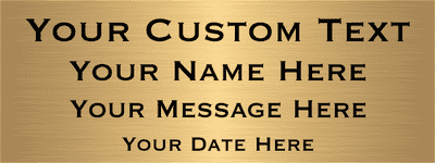 Small Four Line Brass Plaque