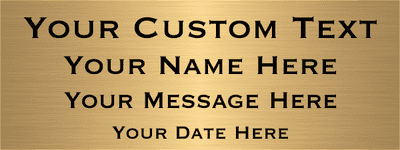 Small Four Line Brass Plaque
