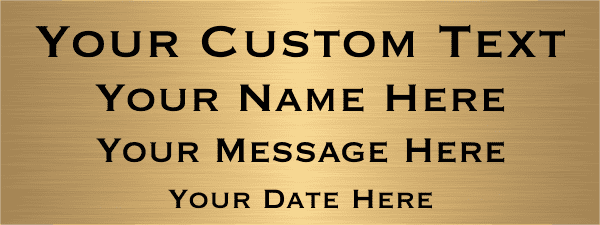 Custom Four Lines 3" x 8" Brass Plates