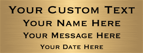 Custom Four Lines 3" x 8" Brass Plates