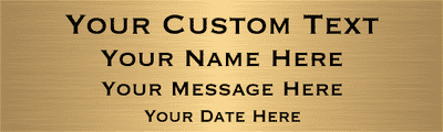 Medium 4 Line Custom Brass Sign