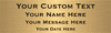 Medium 4 Line Custom Brass Sign