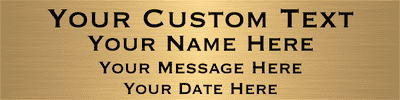 Large 4 Line Custom Brass Sign
