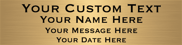 Large 4 Line Custom Brass Sign