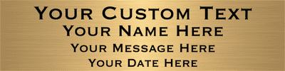 Large 4 Line Custom Brass Sign