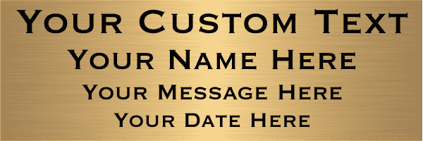 Custom Four Lines 4" x 12" Brass Plates