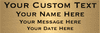Extra Large 4 Line Custom Brass Sign