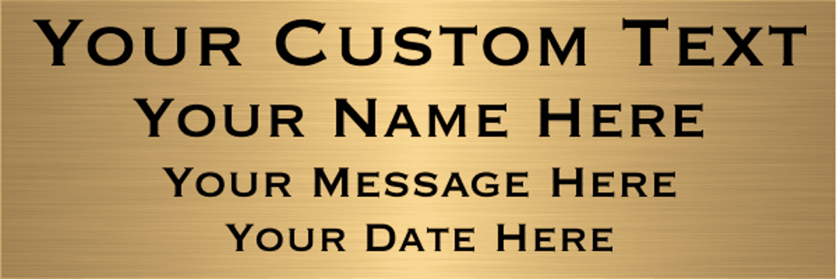 Extra Large 4 Line Custom Brass Sign