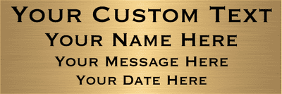 Extra Large 4 Line Custom Brass Sign